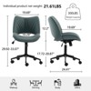 YOUNIKE Swivel Office Chair Modern Adjustable Desk Executive Task Chair Leather Rolling Side Vanity Chair 24.41"Wx25.2"Dx(29.92-33.07)"H - 2 of 4