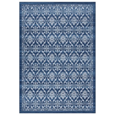 Machine Washable Area Rug Non Slip Non Shedding Rug Modern Floral Low Pile Carpet Foldable Stain Resistant Rugs for Bedroom Living Room Guest Room