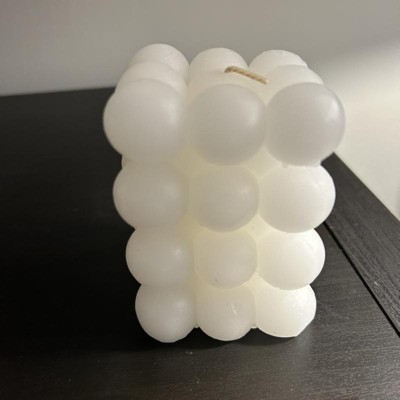 3.5 Unscented Bubble Sculpture Candle Cool Melon 12oz - Opalhouse