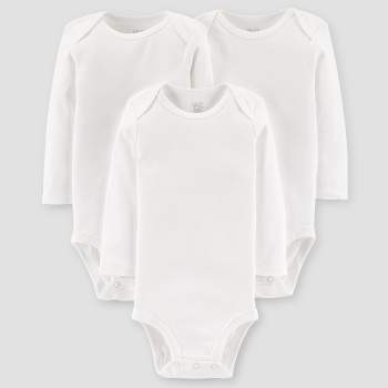 Carter's Just One You® Baby 3pk Long Sleeve Bodysuit - White Newborn