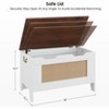 25/30/39"Farmhouse Storage Bench-Sturdy Wood Toy Chest with Safety Hinge, 350 lb Weight Capacity for Entryway & Bedroom - 2 of 4