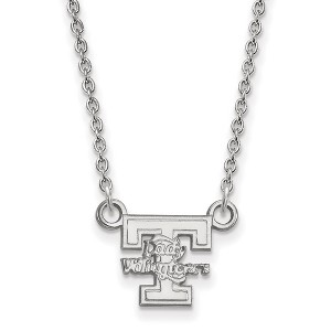 Black Bow Jewelry 10k White Gold Tennessee Volunteers NCAA Necklace 18 Inch - 1 of 4