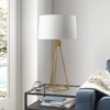 Hudson and Canal 28" Tall Table Lamp with Drum Fabric Shade - 3 of 4