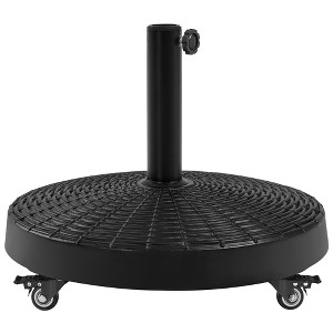Yaheetech Wheeled Patio Umbrella Base for Outdoor Market Umbrella, Black - 1 of 4