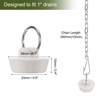 Unique Bargains Rubber Stainless Steel Beaded Chain with Pull Ring Drain Stoppers 4 Pcs - 2 of 4