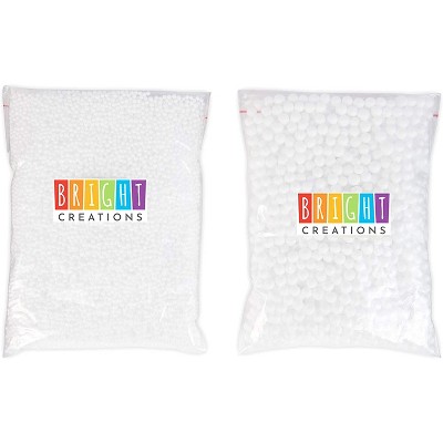 Bright Creations 6-Pack White Foam Beads for Slime, Arts, Craft Supplies (75,000 Pieces, 0.31/0.11 in)