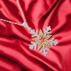 Slickblue Green CZ Two-Tone Snowflake Pendant – 18K Gold & Rhodium Plated, Fashionable Holiday Jewelry for Women - 2 of 3