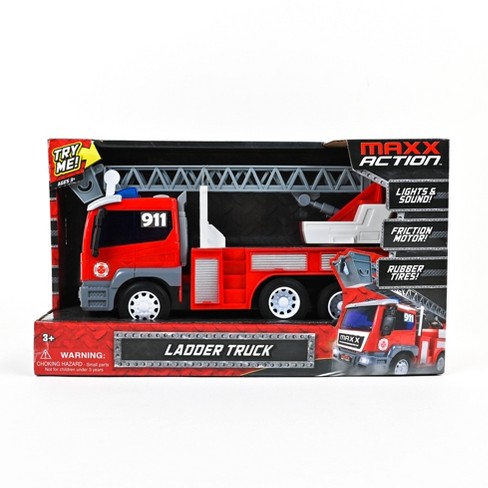 Maxx Action Lights & Sounds Firetruck Vehicle with Extendable Ladder and Friction Motor - image 1 of 4