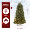 Pre-Lit Artificial Christmas Tree With Warm Led Lights Xmas Tree With PVC Branch Tips and Foldable Metal Stand for Office Home Store Party Holiday De - 3 of 4