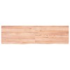 vidaXL Table Top – Light Brown – Solid Oak Wood – Handmade – Treated Surface – Versatile Applications – Easy Storage – 70.9" x 19.7" x (0.8"-1.6") - 3 of 4