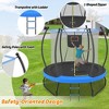 Whisen 8FT Trampoline with Basketball Hoop, Enclosure net and Ladder, Outdoor Trampoline for Kids - 3 of 4