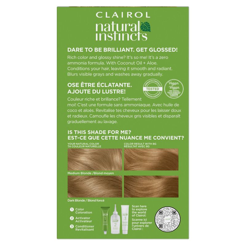 Natural Instincts Clairol Demi-Permanent Hair Color Cream Kit, 3 of 13