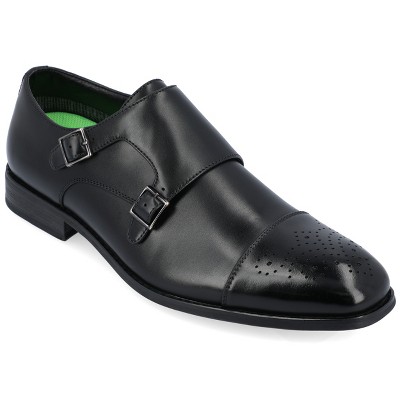 Vance Co. Atticus Double Monk Strap Dress Shoe Black 8.5 : Target