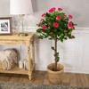 Northlight 47" Potted Green and Pink Artificial Rose Tree - 2 of 4