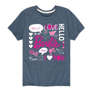 Boys' - Barbie - Barbie Valentine's Collage Short Sleeve Graphic T-Shirt - 1 of 4