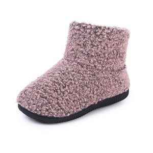 Women's Comfort Warm Faux Fleece Fuzzy Ankle Bootie Slippers Slip-on House Shoes Anti-Slip Sole Indoor/Outdoor - 1 of 4