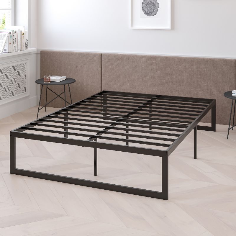 Emma and Oliver 14" Platform Bed Frame & 10" Mattress in a Box - No Box Spring Required, 5 of 13