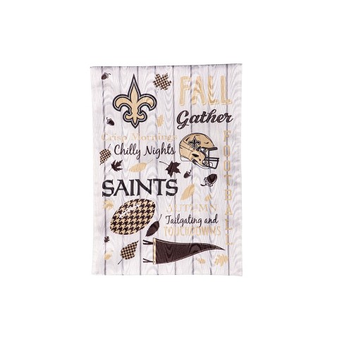 Evergreen New Orleans Saints Garden Flag 12 x 18 Inches Indoor Outdoor Decor - image 1 of 1