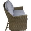 Northlight 46" Taupe Gray Resin Wicker Deep Seated Double Glider with Gray Cushions - 4 of 4