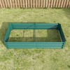 Lirago,70.87"L*35.83"W*11.81"H,Rectangle Galvanized Metal Raised Garden Bed - Large Outdoor Planter Box for Vegetables & Flowers, Green - 4 of 4