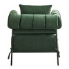 TopComfy Accent Chairs Upholstered Reading Chair Modern Large Lazy Arm Chair Lounge Sofa Chair Soft Chair for Living Room, Green, 31.75"*29"*29" - 4 of 4