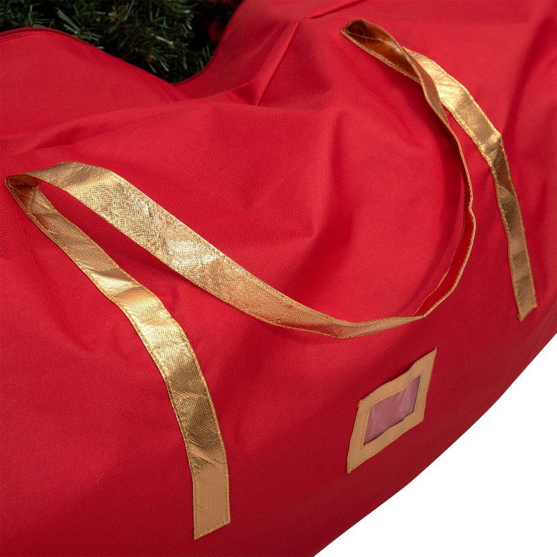 Simplify 6ft Heavy Duty Tree Storage Bag Red, 3 of 7