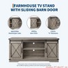 Living Room Farmhouse TV Stand for TVs Up to 65", Rustic Entertainment Center w/Sliding Barn Doors, Storage Cabinets & Adjustable Shelf, Media Console - 4 of 4