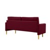 GDFStudio Penman 65" Modern Velvet Tufted Loveseat with Metal Legs - 4 of 4