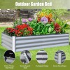NAYSAYE Galvanized Raised Garden Bed Large Outdoor Metal Planter Box for Vegetables Fruits and Flowers, Silver, 70.87"*35.43"*11.81" - 2 of 4