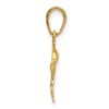 Black Bow Jewelry 14k Yellow Gold 17mm Swimming Dolphin Pendant - 2 of 4