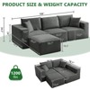 Three Module Block Combination Sofa  Middle ， 3 Soft Pack  Compression  ， - 4 of 4