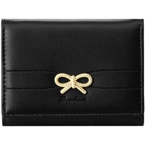 FATMOON Women's Wallets Cute Bow Small Wallet, Aesthetic Card Holder with ID Window and 7 card slots for Women Girls - 1 of 4