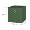 4 Pack Collapsible Fabric Cube Storage Bins (10.5" x 10.5") - 4 of 4