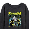 Women's - Marvel - X-Men Storm Metal Lightweight French Terry Wide Neck Long Sleeve Shirt - 2 of 4