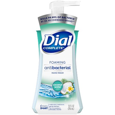 Dial Coconut Water Foaming Antibacterial Hand Wash - 10 fl oz