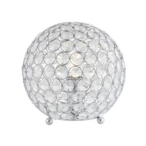 8.25" Acrylic/Metal Gemma Table Lamp (Includes LED Light Bulb) Clear - JONATHAN Y: Modern Desk Illumination, No Shade - 1 of 4