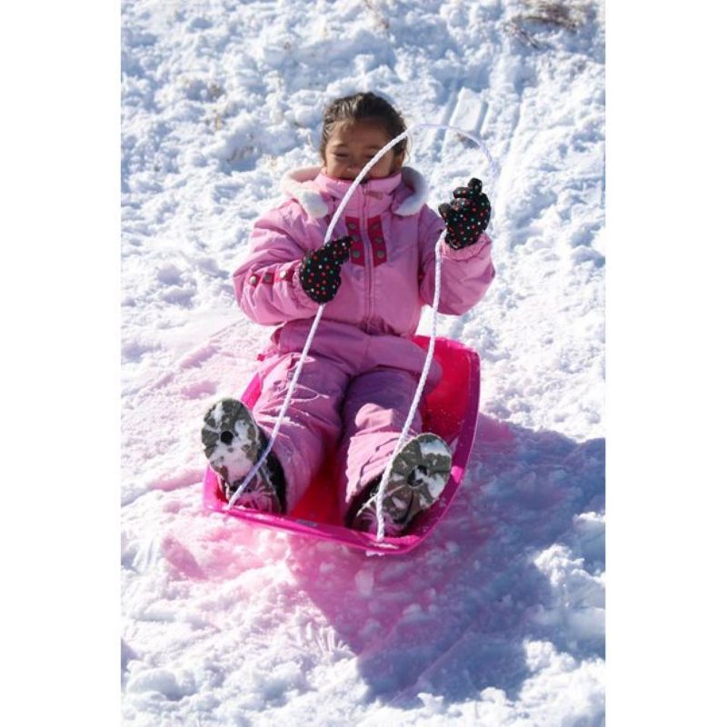 Slippery Racer Downhill Sprinter Flexible Kids Toddler Plastic Cold-Resistant  Toboggan Snow Sled with Pull Rope and Handles, Blue, 2 of 7