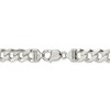 Black Bow Jewelry Men's 10.5mm, Sterling Silver Solid Pave Curb Chain Bracelet - 3 of 4