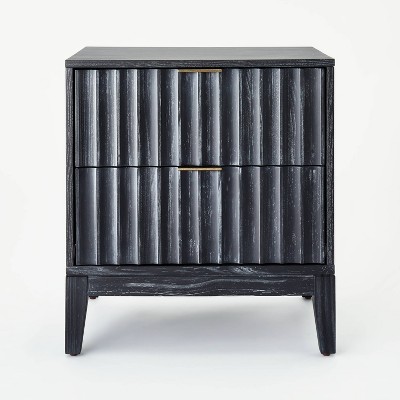 Thousand Oaks Wood Scalloped End Table With Drawers Threshold