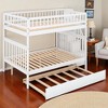 Full Over Full Bunk Bed with Trundle, Staircase Storage, Convertible 3-in-1 Design, Solid Wood Frame - 4 of 4