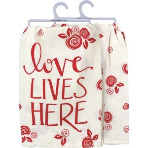 Primitives By Kathy Love Lives Here Kitchen Towel - 28" x 28" - 1 of 2