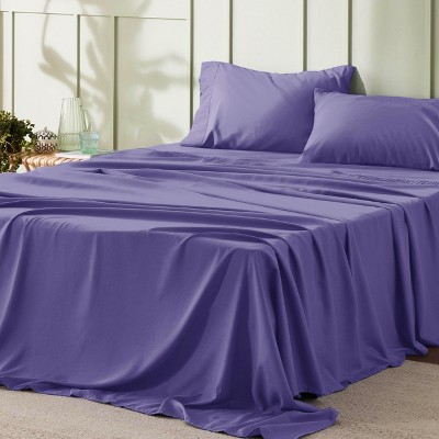 King Size Sheets Set - 4 Pieces Soft King Sheets - Breathable & Cooling - Hotel Luxury - Easy Care Polyester Microfiber Bedding for Women, Men, Iolite