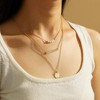 Turandoss 4 Pieces Dainty Layered Choker Necklace for Women, 14K Gold Plated Y Pendant, Bar Disc, 16+2.5/18+2.5/22+2.5/27+2.5In - 2 of 2