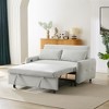 NicBex Modern Pull Out Sofa Bed Convertible Sofa Couch with Adjustable Back and USB Ports for Living Room, Light Blue - 3 of 4