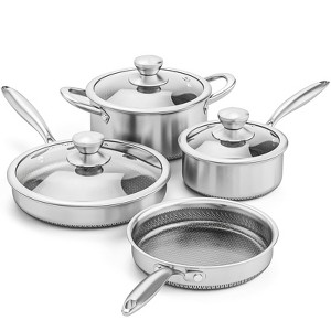 Hybrid Nonstick Stainless Steel Pots and Pans Set, Suitable for All Cooktops, Dishwasher and Oven Safe - 1 of 4