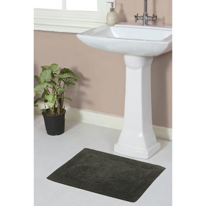 Home Weavers Luxury Collection 100% Cotton Tufted Bathroom Rug, Non-Slip Latex Bath Rug - 1 of 4