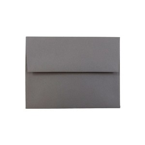 JAM Paper A2 Invitation Envelopes 4.375 x 5.75 Dark Grey 25/Pack (36396432) - 1 of 4