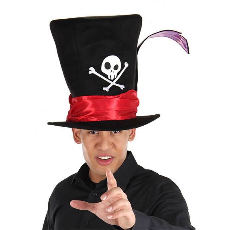 HalloweenCostumes.com    Disney The Princess and the Frog Dr. Facilier Villain Hat, Black/Red/Pink, 1 of 4