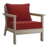 WestinTrends Avalon Outdoor Modern HDPE Patio Club Chairs with Deep Seat Cushions (Set of 2) - 4 of 4