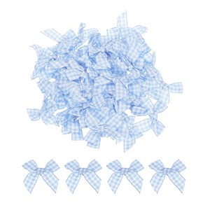 Unique Bargains Fabric Craft Gift Packaging Accessories Satin Mini Ribbon Bows 100 Pcs - 1 of 4